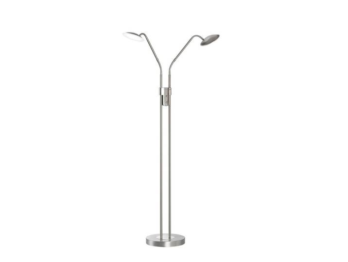 Fischer & Honsel Led-Stehleuchte, Nickelfarben, Metall, 135 cm, Farbtemperaturwechsler, getrennt schaltbar, drehbar, Lampen & Leuchten, Innenbeleuchtung, Stehlampen, Stehlampen dimmbar