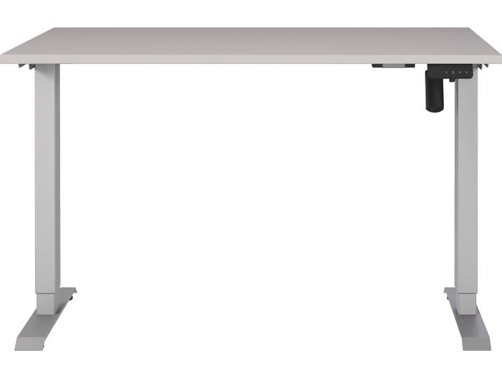 Schreibtisch GERMANIA Boras, elektrisch höhenverstellbar , silber (kaschmir, silber, silber, kaschmir), B:120cm H:120cm T:80cm, Tische, Schreibtisch, Höhe 72-120 cm, elektrisch höhenverstellbar Memory-Funktion