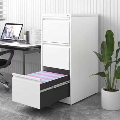 AISWORD 3 Drawer File Cabinet with Lock Metal Vertical File Storage Cabinet Office Steel Vertical File Cabinet Locked
