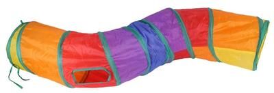Uplift Essentials Professional S Type Collapsible Multi Way Cat Tunnel rainbow S Tunnel