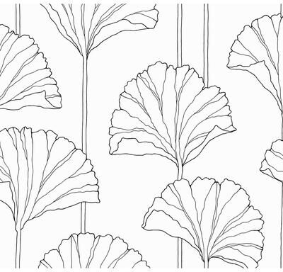 NextWall Ginkgo Leaf Peel and Stick Wallpaper