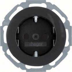 Hager Schutzkontakt-Steckdose Schwarz (glänzend) WLS1200BG 1 St.