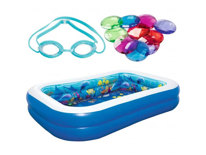 Piscine gonflable Bestway pour aventures sous-marines, piscine de jeu aquatique extérieure pour jardin, piscine familiale de loisirs, fête aquatique d'été