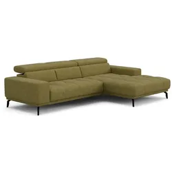 COTTA Ecksofa mit Funktion Jamba Stoff Grün Olive