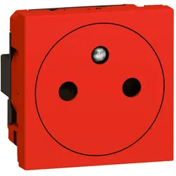 Legrand 278141L Mosaic Steckdose F/B Std antibakteriell, erhöhter Berührungsschutz Farbe: Rot