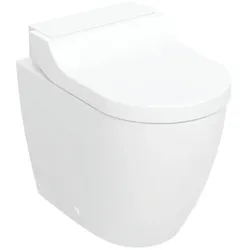 Geberit AquaClean WC-Komplettanlage 146310SI1 mit Stand-WC, tief, Glas weiß