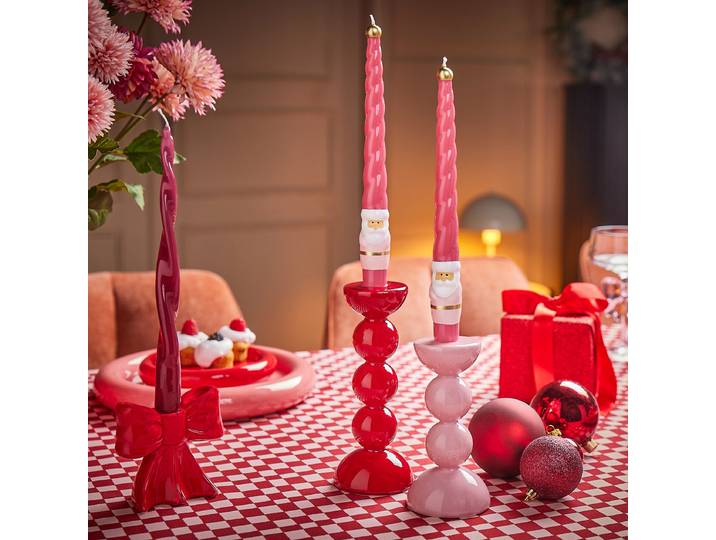 Kerzenhalter HOLY MOLY 7 x 19 x 7cm Rosa