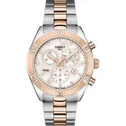 Tissot T-Lady PR 100 Sport Chic Chronograph Lady T101.917.22.116.00 - perlmutt weiß,silber-rosé - 38mm