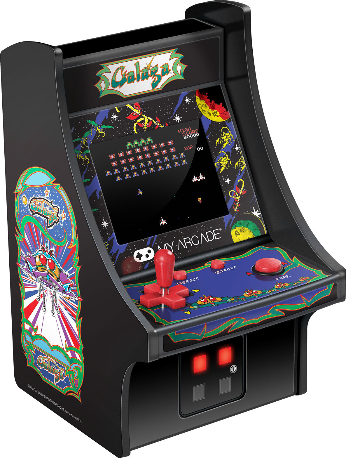 My Arcade DGUNL-3222 Galaga Arcade Spelcomputer, zwart, 171 mm