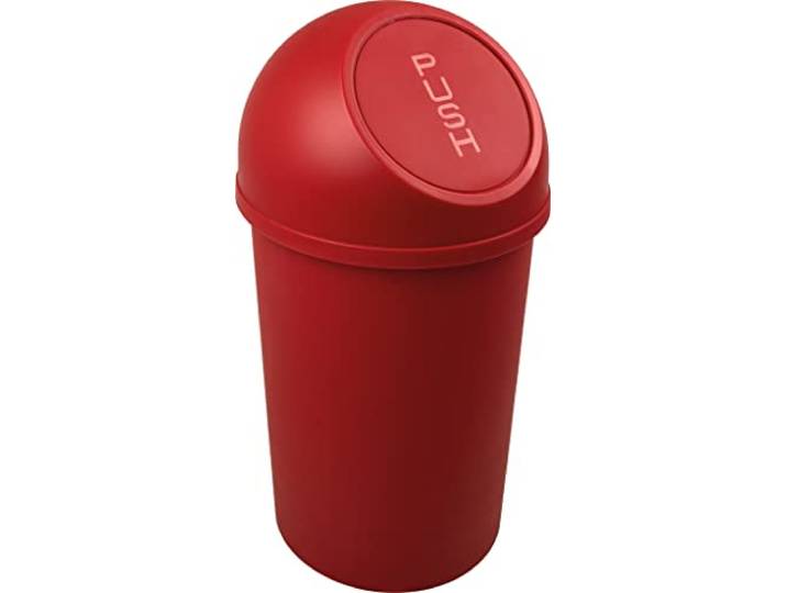 helit H2401125 - Push-afvalbak „the flip“ 13 L rood