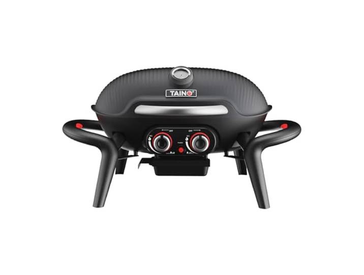 TAINO KENAI Gasgrill Camping Tischgrill Balkongrill Gas Outdoorküche Thermometer Aluguss Schwarz