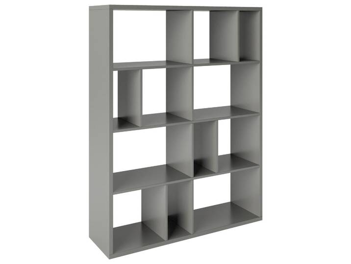 Mid.you Regal, Grau, 6 Fächer, 113x147x34 cm, Fsc, erweiterbar, Beimöbel erhältlich, in verschiedenen Größen Holzdekoren erhältlich, Wohnzimmer, Regale, Bücherregale