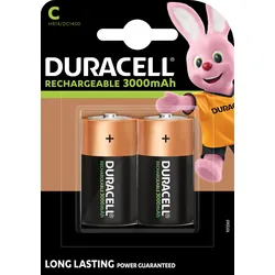 DURA NIMH C2 - NiMH Akku, C (Baby), 3000 mAh, 2er-Pack