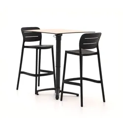 Forza Pazzia/Canzo 70 cm Gartenbar-Set  3-teilig stapelbar verstellbar
