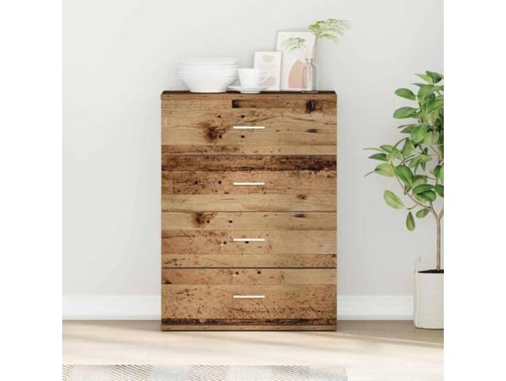 HEFZGDB Sideboard Weiß 60x39x80 cm aus Holzwerkstoff im modernen Design für die Wohnzimmereinrichtung, robust mit feuchtigkeitsbeständiger Oberfläche und langlebig mit hoher Stabilität,