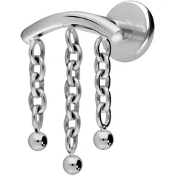 Titan Labret mit Innengewinde BOGEN + 3 KETTEN