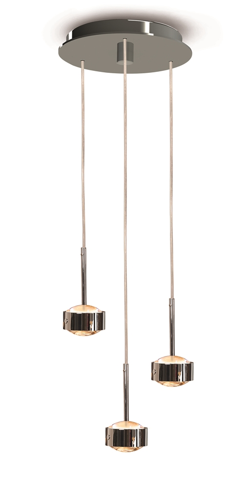 Top Light LED-Pendelleuchte PUK MINI DROP TRIO chrom glänzend 5-060032 4251349323718