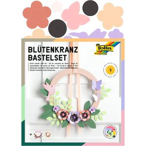 Folia Bastelset 21904 Blütenkranz, für 3 Kränze mit ø 20, 25 und 30 cm