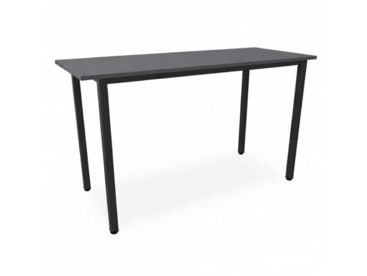 EIGENTLICH Stehtisch Gestell Schwarz, H112,5 cm (Anthrazit, 200x80 cm) Büro Besprechungs-Stehtisch quadratische Beine Stahlrohr, Meetingtisch Bartisch aus eigener Fertigung für Privat und Gewerbe