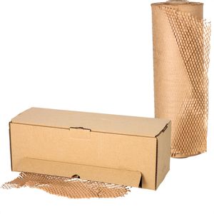 Böttcher-AG Packpapier Wabenpapier-Rolle in Spenderbox, 40cm x 100m, braun, 80g/m²