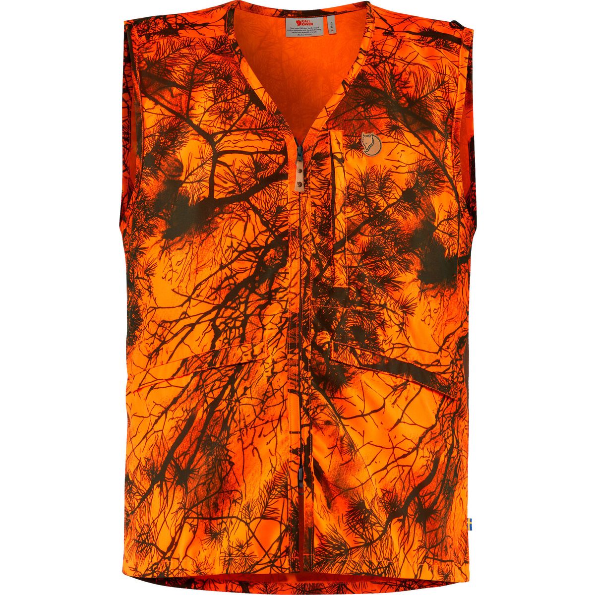 Fjällräven Värmland Vest orange camo (211) M F90223-211-M