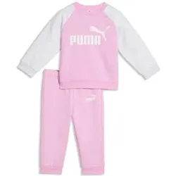 Puma Kinder Freizeit / Mode Sommer GJ Anzüge Anzüge lang Ki MINICATS ESS Raglan Crew Set FL INF, Größe 74 in Pink Pink