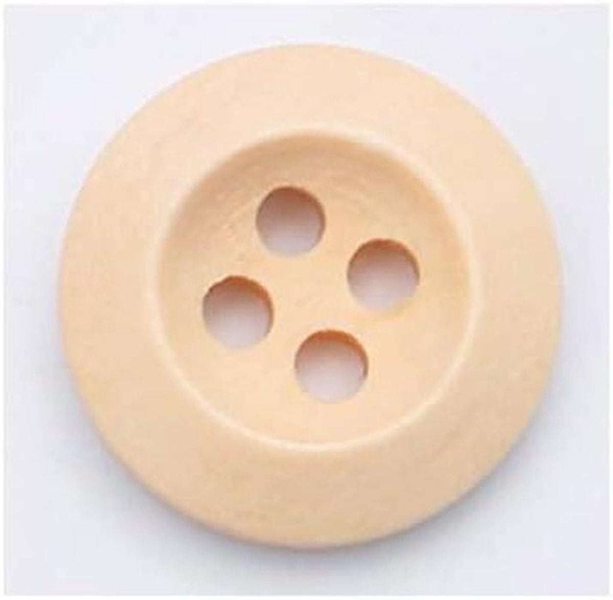 20 stuks Houten Knopen voor Kleding Accessoires - 25 mm - Natuurlijk