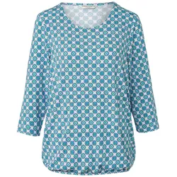 Tchibo - Blusenshirt mit Alloverprint - Damen - Gr. S - weiß/print