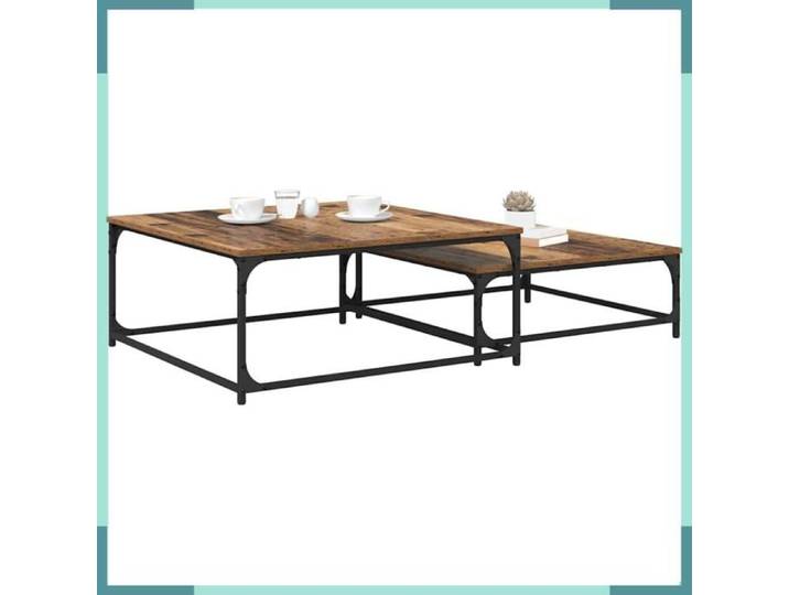Table basse - 881893 - Bois ancien - Bois d'ingénierie - Lot 2 pièces