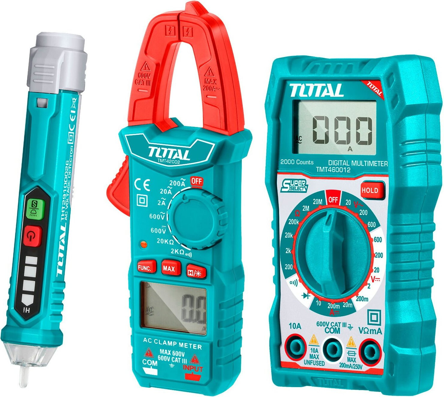 Total TMT43028 Digitale multimeter, tangmultimeter en AC-spanningszoeker