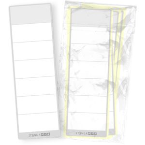 itenga Rückenschilder 33106684, hellgrau, 60 x 190mm, selbstklebend, 10 Stück