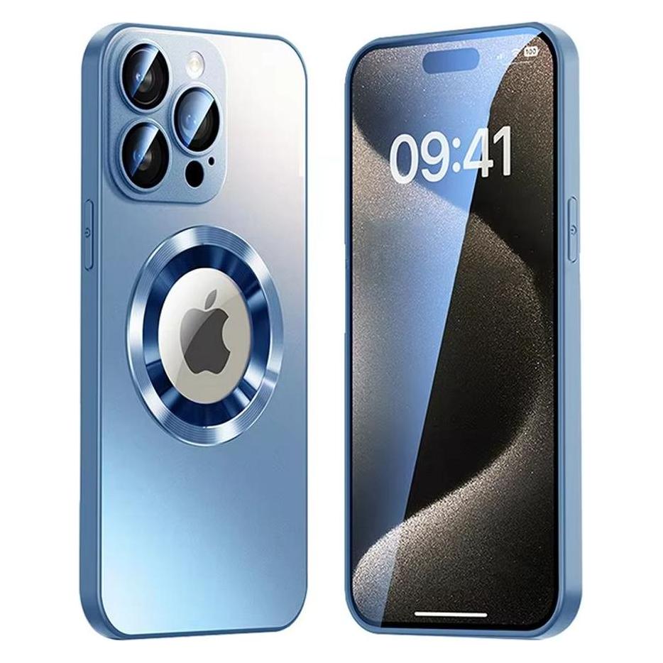 SIGN iPhone 17 Pro Magnetic Case with Lens Cover & Logo View - Blue (Apple iPhone 17 Pro) (SN-TPU17PB)