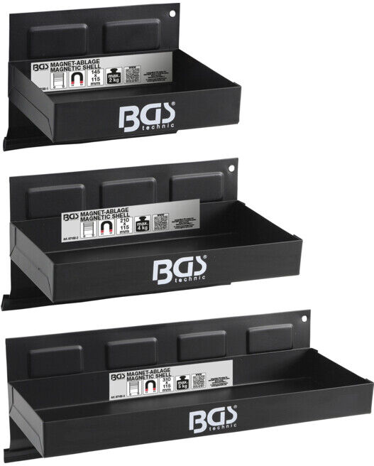 Jeu de tablettes magnétiques 150 / 210 / 310 mm 3 pièces BGS ; BGS technic (67150)