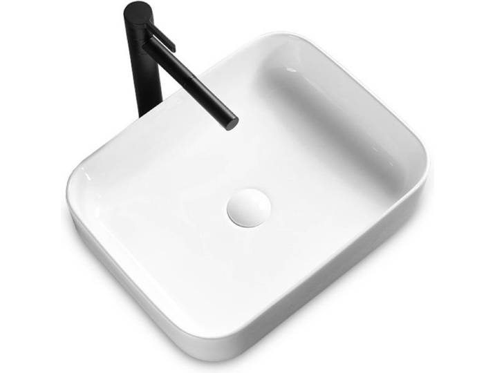 Rea Demi Slim Opzetwastafel Wit 51x39 cm