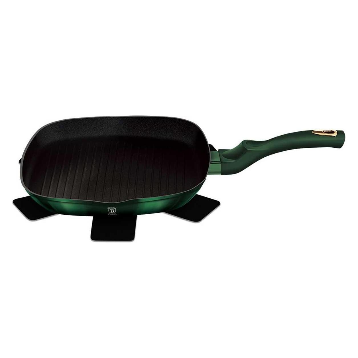 BerlingerHaus TITANIAN GRILL FRYER 28cm BH-6050 EMERALD (Bratpfanne, Edelstahl, 28 x 4.50 cm) (21180434)