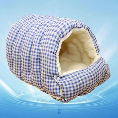 Uplifted Goods Cozy Foldable Winter Pet Sleep Bed blue l