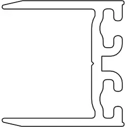 HSK Ersatzteile Wandanschlussprofil, Höhe 2.000 mm, Weiß, E100244-04 E100244-04