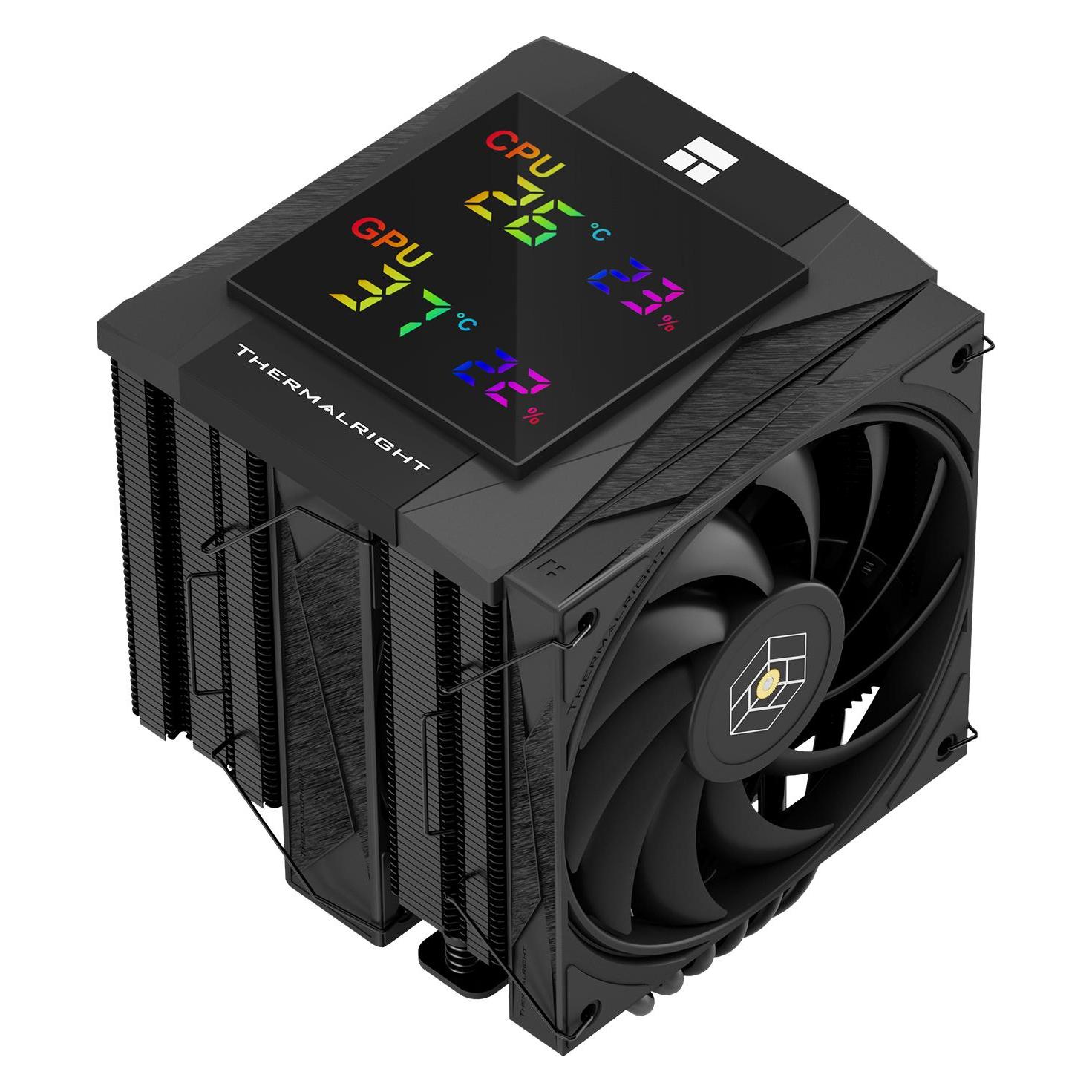 Thermalright Ventilateur pour processeur Royal Knight 120 Digital RGB (Noir) (162 mm) (814256020428)