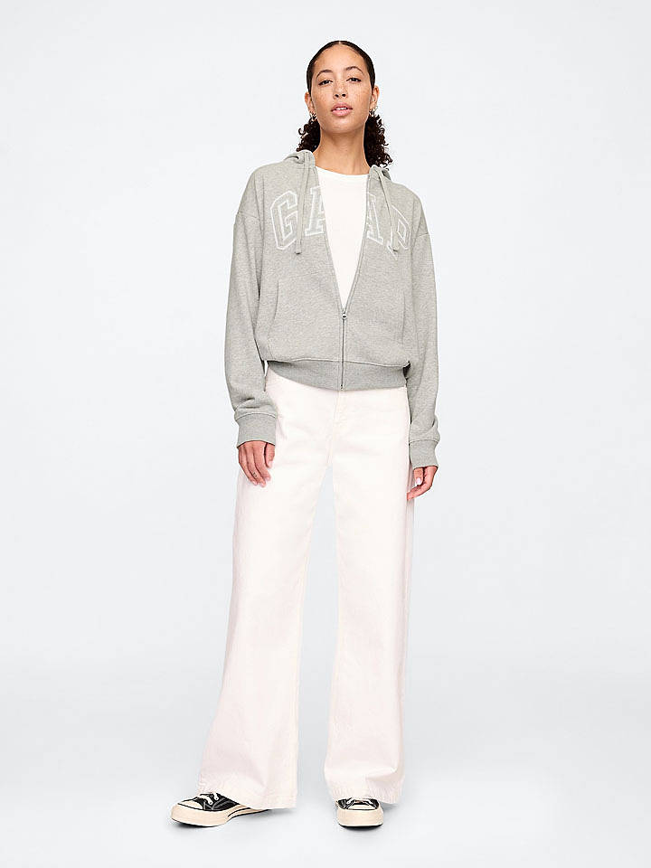 GAP Sweatjacke in Grau - L