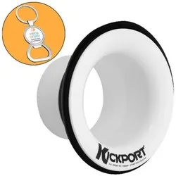 Kickport KP2-WH Bassdrum Kick-Booster Weiss mit Flaschenöffner, Schlagzeug Zubehör, Weiss