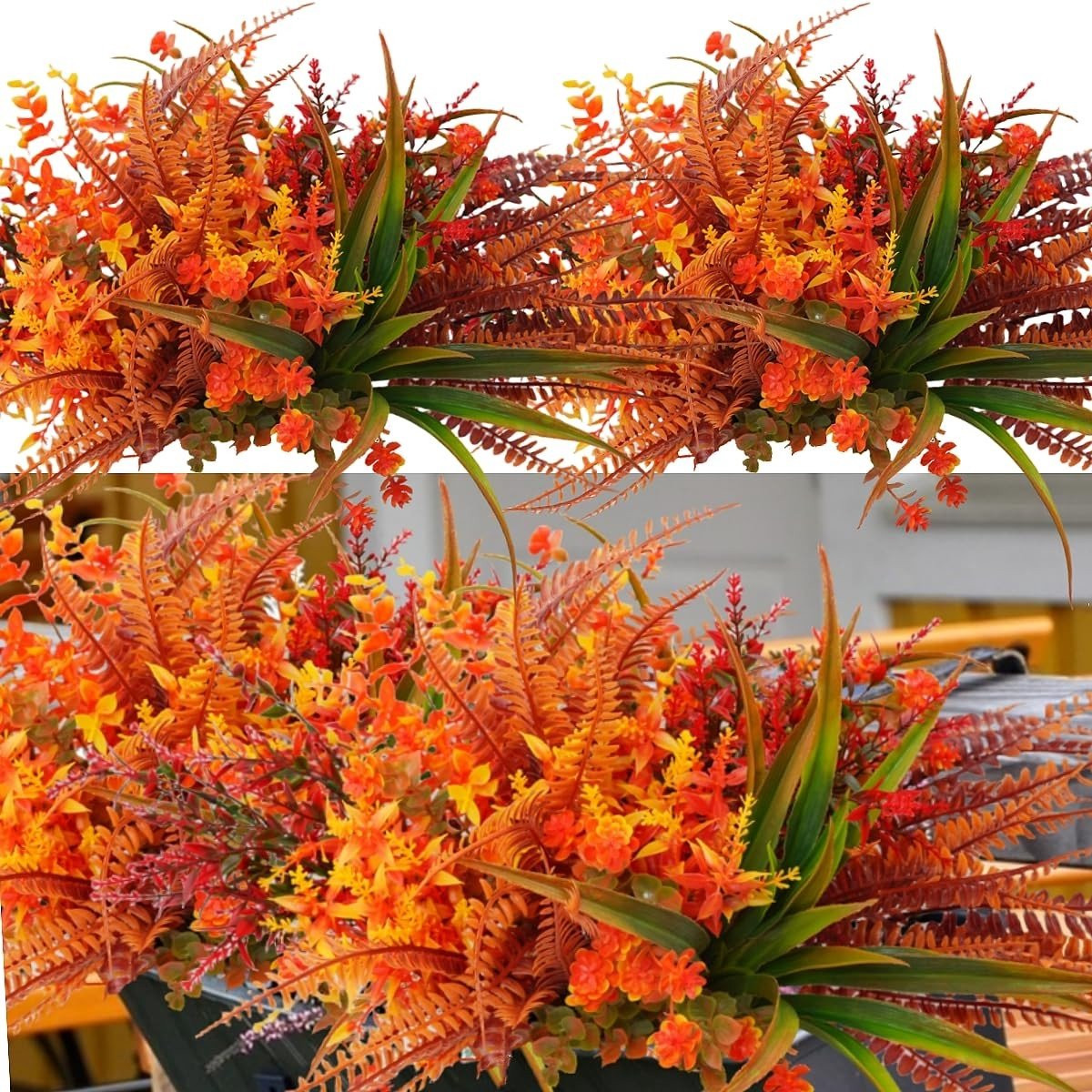 Dailygoods 10 bundels kunstbloemen herfst voor buiten decoratie