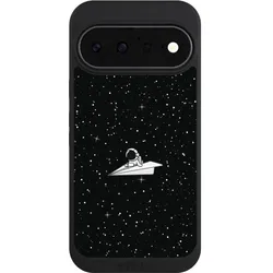 Nivocase Handyhülle für Google Pixel 11 Hülle NIVOpure Case Schwarz Astronaut Comic Papier (Google Pixel 11), Smartphone Hülle, Schwarz