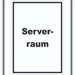 HB-Druck Serverraum Aufkleber mit Text Computer IT PC hochkant A7 (74x105mm)