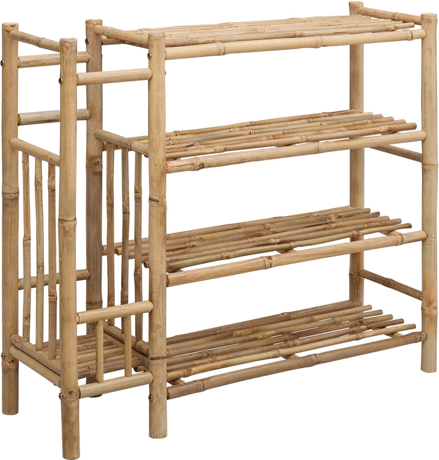 vidaXL Rack à chaussures 88 x 27 x 80 cm Bambou Naturel