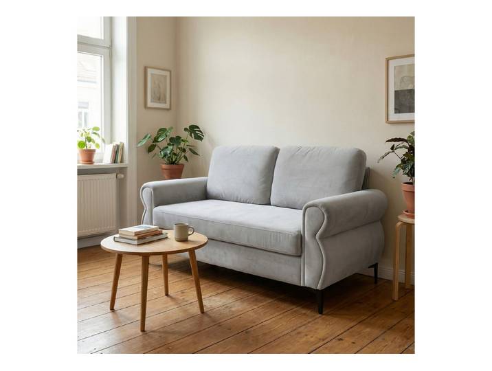 STILVORA Schlafsofa 2 Sitzer sofa Zweisitzer sofa mit Federkern für Wohn-, Schlafzimmer, Taschenfederkern + HR-Schaum, abnehmbare Bezüge, atmungsaktiver Stoff