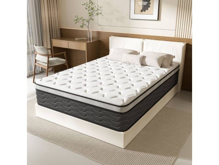 Matelas 120x190cm Ressorts Ensaches épaisseur de 30CM DEWINER Matelas à Ressorts ensachés et à mémoire de Forme Haut Rebond