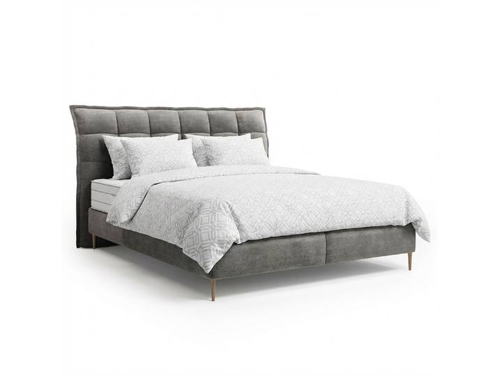 Boxspringbett 160 x 200cm Chenille Kiera Grau