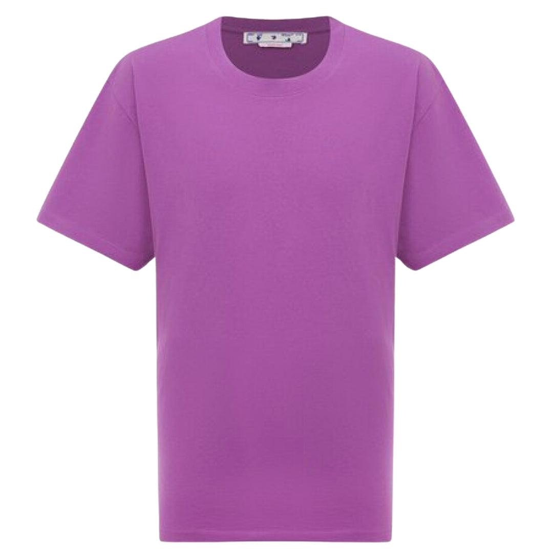 Off-White Diag Tab ubergrosses lila T-Shirt