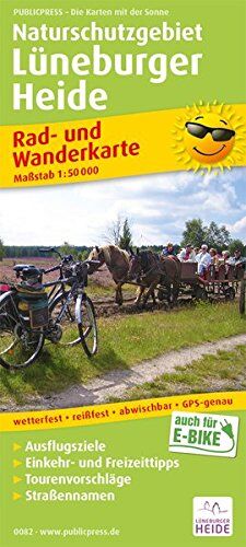 Naturschutzgebiet Lüneburger Heide: Rad- und Wanderkarte mit Ausflugszielen, Einkehr- & Freizeittipps, wetterfest, reissfest, abwischbar, GPS-genau. 1:50000 (Rad- und Wanderkarte / RuWK) - Preis vom 10.10.2026 11:48:34 h