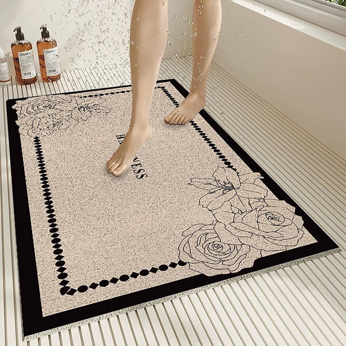 Antislip douchemat met zachte loofah textuur - 60 x 80 cm
